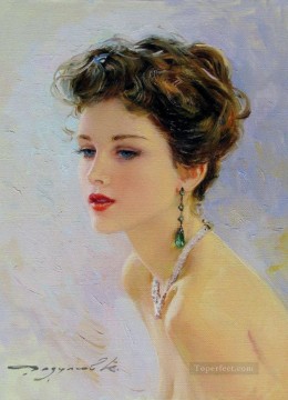 Pretty Lady KR 073 Impressionist Oil Paintings